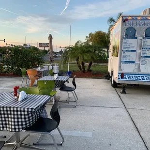 Outdoor dining area