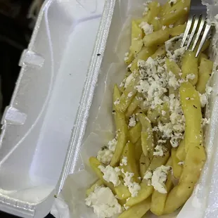 Raw Greek Fries