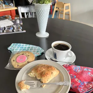 Grab a light lunch...meatball calzone, cup of Italian coffee &amp; a cookie from Terri's Tasty Treats!