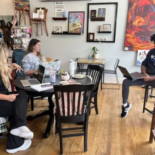 Some locals sharing the workspace and collaborating!