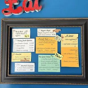 Ever changing menu...