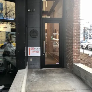 Insider Louisville event at the Green Building Gallery! // entrance to building.