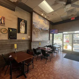 Inside the restaurant