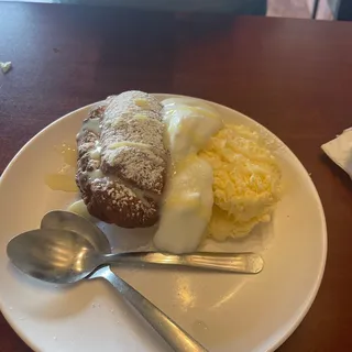 Cherry Sopapilla with Ice Cream