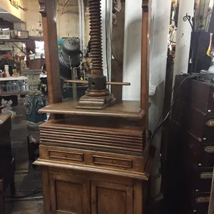 Antique linen press