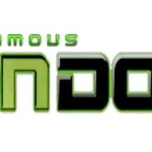 the logo for the world famous green door