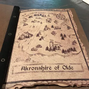 Menu interior on bar