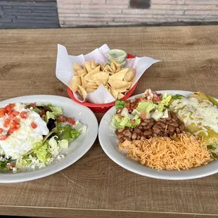 Shrimp Enchiladas Plate
