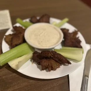 Poblano apple seitan wings