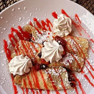 Strawberry crepes