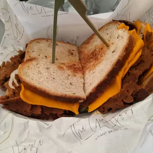 Vegan reuben sandwich