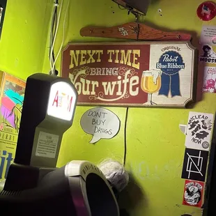 a neon sign for next exit