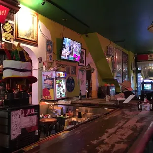 The bar area inside of The Green Lantern