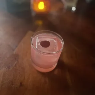 Water ma Lawn - that's pomegranate syrup in the ice cube!