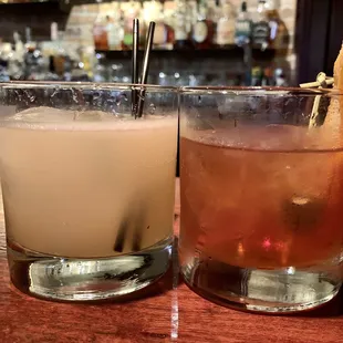 Pacific 15 with mezcal and an old fashioned