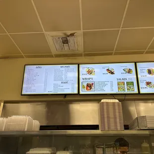 Menu panels