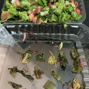 Rotting lettuce in my fattoush salad