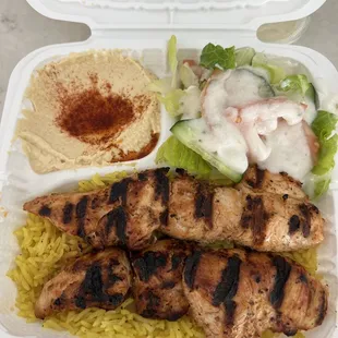 3. Chicken Kebab Plate