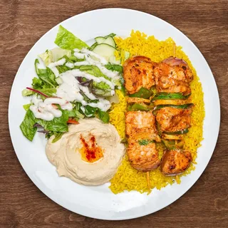 Salmon Kabob Plate