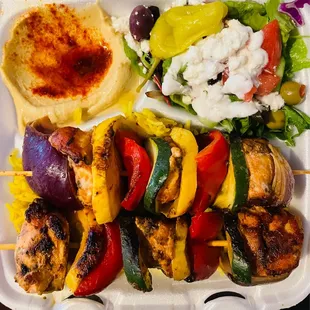 Salmon Kebab Plate!!