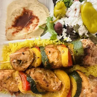 Salmon Kabob Platter!!