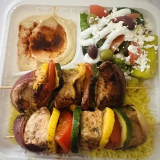 21. Salmon Kabob Platter