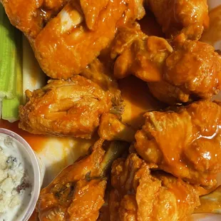 Slimy uncooked chicken wings, unwashed celery and definitely not blue cheese dressing.