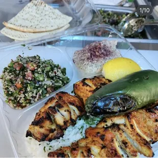 a variety of food items