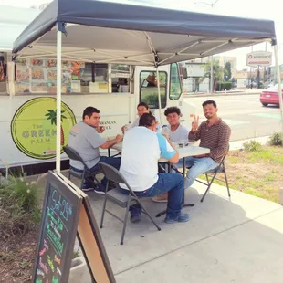 Customers enjoying our delicious.