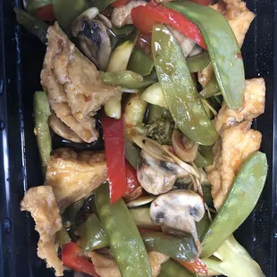 Half-eaten lemongrass tofu