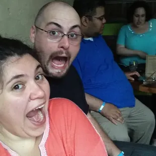 Goofing off in our nook