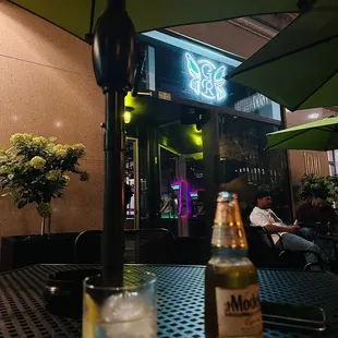 Modelo and tequila drink