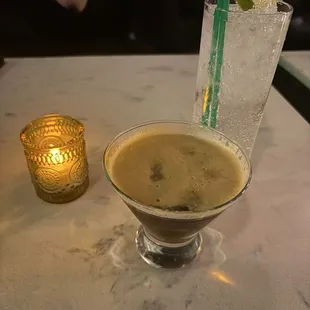 Drinks by candlelight