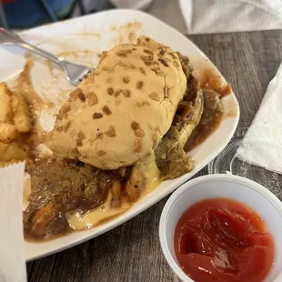 Un-Beef N Cheddar sandwich