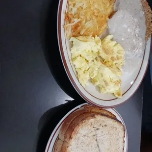 Chicken fried steak and eggs yummy