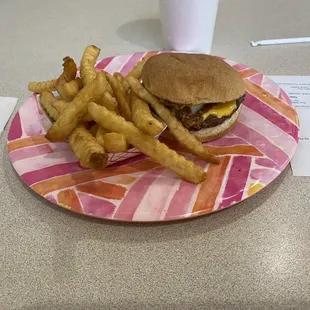 Double Cheeseburger and Fries