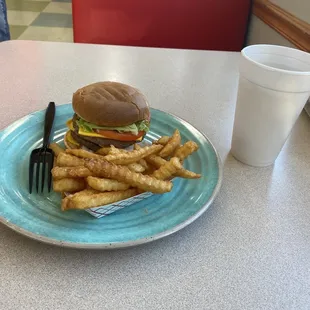 Double Cheeseburger and Fries