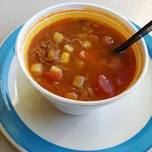 Vegetable beef soup - hearty and tasty