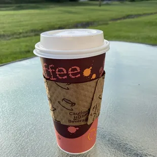 To-go cup contains a White Mocha! Yummy!