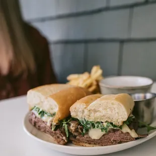 a sandwich and french fries