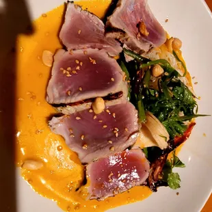 a plate of food on a table