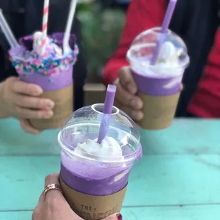 Ube milkshakes
