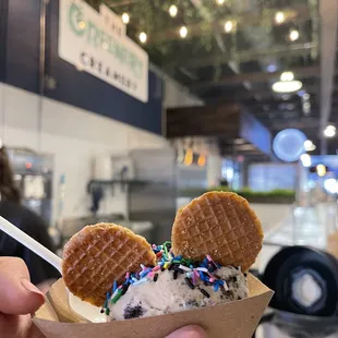 Triple C Ice Cream- added mini cones with cinnamon sugar