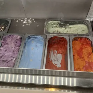 Blueberry Lavender, bubble blast, red velvet, ember tea