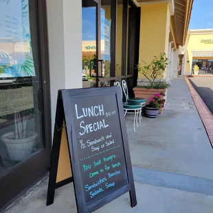 lunch specials on the sidewalk