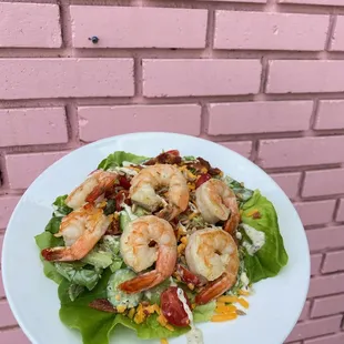 Bacon Ranch Salad with Shrimp