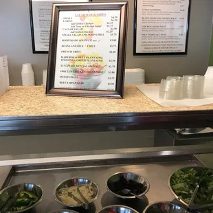 Salad bars don't have to be fancy...just functional...