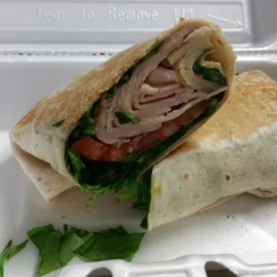 Spicy turkey wrap