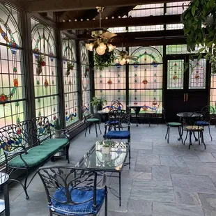 the inside of a greenhouse