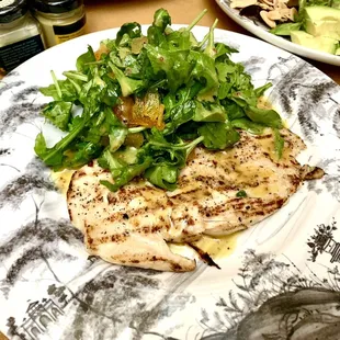 Chicken Paillard in a very tasty mustard dressing with dried apricot pieces. $31.  4.5*